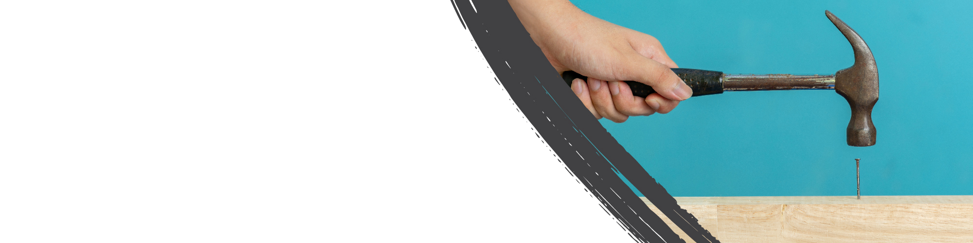 Graphic hammering nail